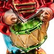 FEERIC LIGHTS & CHRISTMAS - Sujet ourson tambour verre H.12cm - vignette