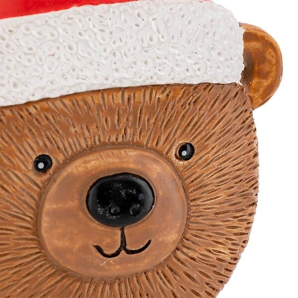 FEERIC LIGHTS & CHRISTMAS - SDN RESINE OURS BONNET RG 8CM - large