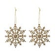 FEERIC LIGHTS & CHRISTMAS - Lot de 2 sujets flocons pailletés plastique or - vignette