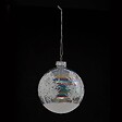 FEERIC LIGHTS & CHRISTMAS - Boule de Noël 80 mm Dessin Blanc 2 Assortiment - vignette