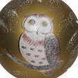 FEERIC LIGHTS & CHRISTMAS - BDN VERRE 80MM HIBOU KHAKI - vignette