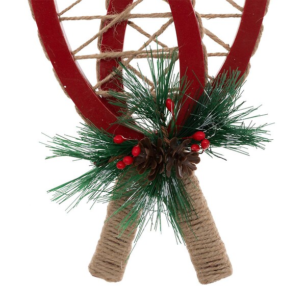 FEERIC LIGHTS & CHRISTMAS - SDN BOIS RAQUETTES ROUGE 18CM - large