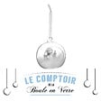 FEERIC LIGHTS & CHRISTMAS - Boule intérieur ange et plume 8cm verre - vignette