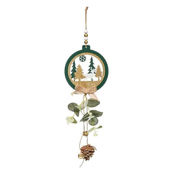 FEERIC LIGHTS & CHRISTMAS - Sujet de Noël Long Bois Feuille Pommier 2 Assortiment - large