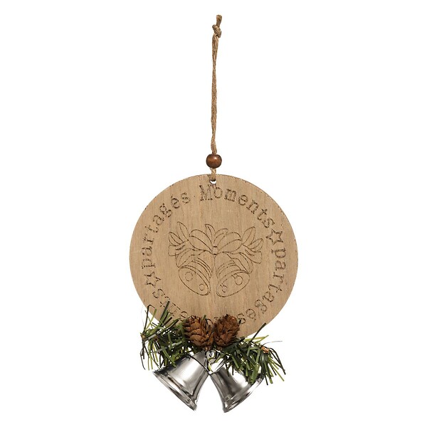 FEERIC LIGHTS & CHRISTMAS - Sujet de noël boule plate cloche - large