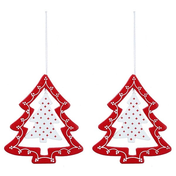 FEERIC LIGHTS & CHRISTMAS - Sujet de Noël Bois Suspension x 2 - large