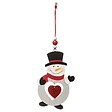 FEERIC LIGHTS & CHRISTMAS - Sujet de Noël Bois Père Noël Bonhomme de Neige Coeur 2 Assortiments - vignette