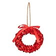 FEERIC LIGHTS & CHRISTMAS - Sujet cœur sequins polystyrène H.11cm rouge - vignette