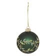 FEERIC LIGHTS & CHRISTMAS - Boule verre branche de gui D.8cm vert - vignette