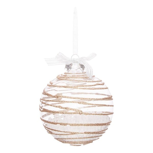 FEERIC LIGHTS & CHRISTMAS - Boule intérieur billes polystyrène D.10cm blanc assorti - large