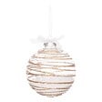 FEERIC LIGHTS & CHRISTMAS - Boule intérieur billes polystyrène D.10cm blanc assorti - vignette