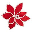 FEERIC LIGHTS & CHRISTMAS - Sujet poinsettia pompon D.24cm rouge - vignette