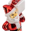 FEERIC LIGHTS & CHRISTMAS - Sujet Père Noël cadeau verre H.13cm rouge - vignette