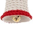 FEERIC LIGHTS & CHRISTMAS - Sujet cloche décor houx coton crochet H.9cm blanc - vignette