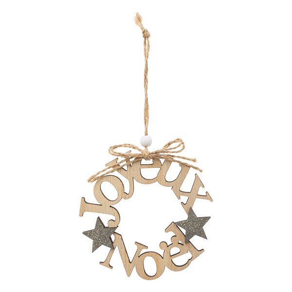 FEERIC LIGHTS & CHRISTMAS - Sujet de Noël en Bois Mini Couronne - large