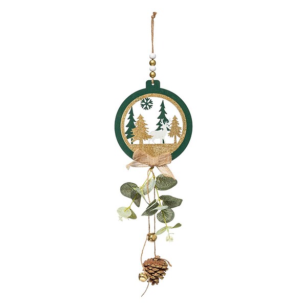 FEERIC LIGHTS & CHRISTMAS - Sujet de Noël Long Bois Feuille Pommier 2 Assortiment - large