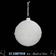 FEERIC LIGHTS & CHRISTMAS - Boule de Noël Verre 100 mm Dentelle - vignette