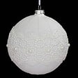 FEERIC LIGHTS & CHRISTMAS - Boule de Noël Verre 100 mm Dentelle - vignette