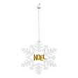 FEERIC LIGHTS & CHRISTMAS - Suspension noël bois flocon pailletée - vignette