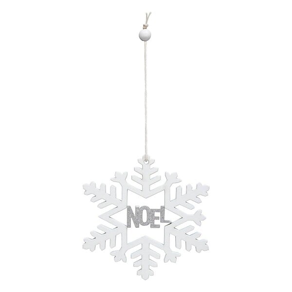FEERIC LIGHTS & CHRISTMAS - Suspension noël bois flocon pailletée - large