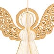 FEERIC LIGHTS & CHRISTMAS - Sujet ange ailes papier H.15cm doré - vignette