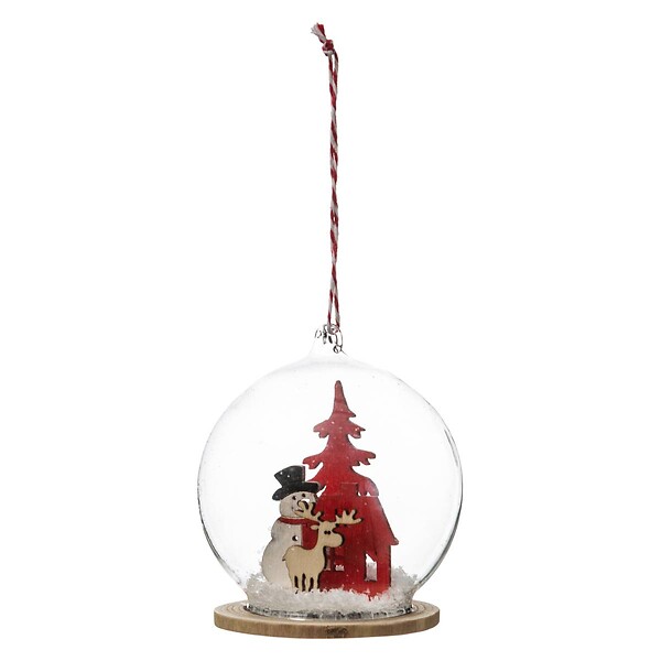 FEERIC LIGHTS & CHRISTMAS - Boule intérieur sujets 7,5cm verre - large