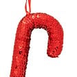 FEERIC LIGHTS & CHRISTMAS - Sujet sucre d'orge sequins polystyrène H.15cm rouge - vignette