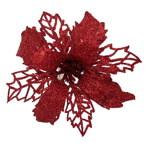 FEERIC LIGHTS & CHRISTMAS - Sujet de Noël Plastique Poinsettia x2 - large