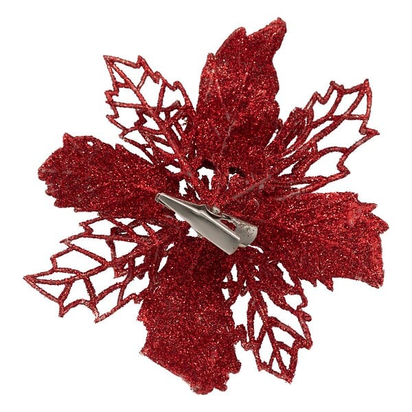 FEERIC LIGHTS & CHRISTMAS - Sujet de Noël Plastique Poinsettia x2 - large
