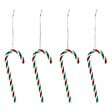 FEERIC LIGHTS & CHRISTMAS - Lot de 4 sujets sucre d'orge H.12cm rouge et vert - vignette