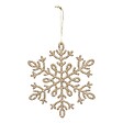FEERIC LIGHTS & CHRISTMAS - Lot de 8 sujets flocon 10cm plastique or - vignette