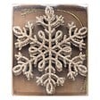FEERIC LIGHTS & CHRISTMAS - Lot de 8 sujets flocon 10cm plastique or - vignette