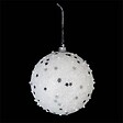 FEERIC LIGHTS & CHRISTMAS - Boule noël argent pailletée D8 - vignette