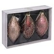 FEERIC LIGHTS & CHRISTMAS - Boules de Noël "Nouvelle Orléans" lot de 3 en verre D13cm - vignette