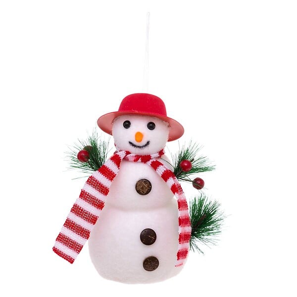 FEERIC LIGHTS & CHRISTMAS - Sujet bonhomme de neige boule 17cm polystyrène - large
