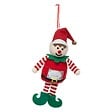 FEERIC LIGHTS & CHRISTMAS - Sujet lutin avec étiquette nom 20cm polyester garçon - vignette