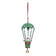 FEERIC LIGHTS & CHRISTMAS - Sujet bonhomme de neige montgolfière métal H.14cm assorti - vignette