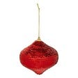 FEERIC LIGHTS & CHRISTMAS - Sujet forme oignon sequins polystyrène D.10cm rouge - vignette