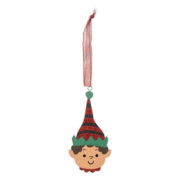 FEERIC LIGHTS & CHRISTMAS - SDN BOIS TETE LUTIN X2 8CM - large