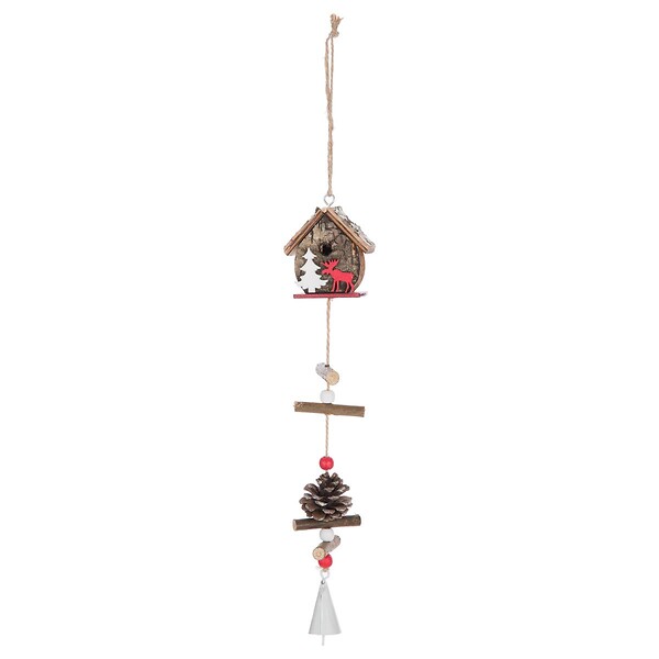 FEERIC LIGHTS & CHRISTMAS - Suspension long bois maison écorce - large
