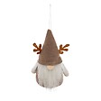 FEERIC LIGHTS & CHRISTMAS - Sujet gnome renne textile H.14cm marron - vignette