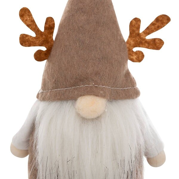 FEERIC LIGHTS & CHRISTMAS - Sujet gnome renne textile H.14cm marron - large