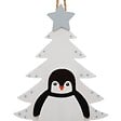 FEERIC LIGHTS & CHRISTMAS - SDN BOIS PENGUIN SAPIN BL 13CM - vignette
