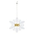 FEERIC LIGHTS & CHRISTMAS - Suspension noël bois flocon pailletée - vignette