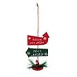 FEERIC LIGHTS & CHRISTMAS - Sujet pancartes bois H.14cm rouge et vert - vignette