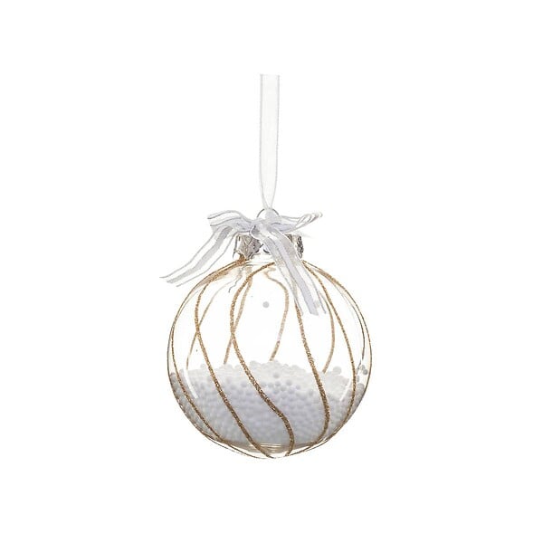 ATMOSPHERA - Boule avec billes à l'intérieur D.8cm or - large