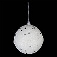 FEERIC LIGHTS & CHRISTMAS - Boule noël argent pailletée D8 - vignette