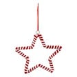 FEERIC LIGHTS & CHRISTMAS - Sujet étoile sucre d'orge textile H.14cm rouge - vignette