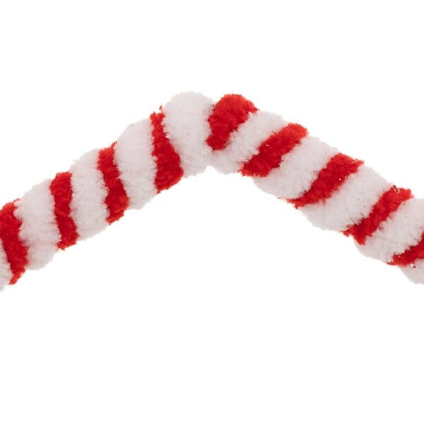 FEERIC LIGHTS & CHRISTMAS - Sujet étoile sucre d'orge textile H.14cm rouge - large