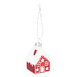 FEERIC LIGHTS & CHRISTMAS - Sujet maison H.7cm verre rouge et blanc - vignette